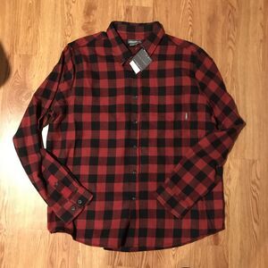 Eddie Bauer Men's Cotton Flannel Shirt Black Red Sz XL 100% Cotton￼ long Sleeve￼